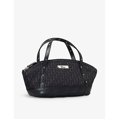 Shop Reselfridges Black Dior Diorissimo Mini Canvas Top-handle Bag