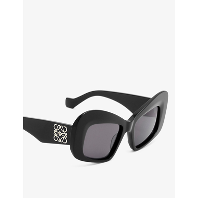 Shop Loewe Women's Black G736sunx01 Eagle Wings Acetate Sunglasses