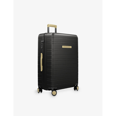 Horizn Studios All Black H7 Re Series Check-in Recycled High-end Polycarbonate Suitcase In All Black