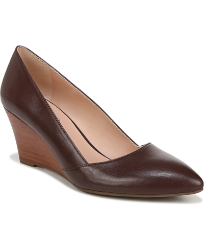 Franco Sarto Frankie Leather Wedge Pump In Cafã© Brown Leather