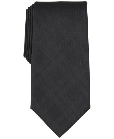 Shop Michael Kors Men's Burke Check Tie In Black