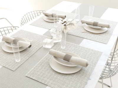 Chilewich Mini Basket Weave Placemat 14" X 19" In Clay