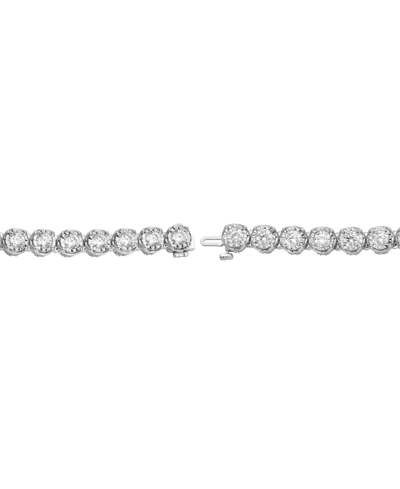 Shop Macy's Diamond Tennis Bracelet (12 Ct. T.w.) In 14k White Gold