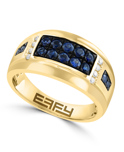 Shop Effy Collection Effy Men's Sapphire (1/2 Ct. T.w.) Ring In 14k Gold