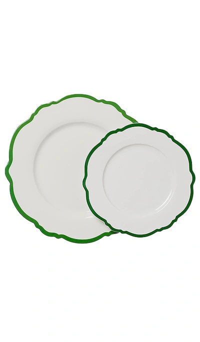Shop In The Roundhouse Green Wave Side Plates Set In N,a