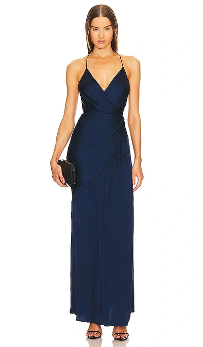 Shop Michael Costello X Revolve Seira Gown In Navy