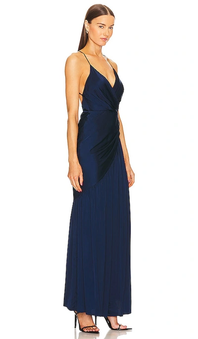 Shop Michael Costello X Revolve Seira Gown In Navy