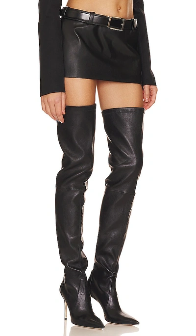 Shop Lado Bokuchava Twentythree Faux Leather Skirt In Black