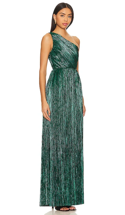 House Of Harlow 1960 X Revolve Claire Pleated Gown In Green