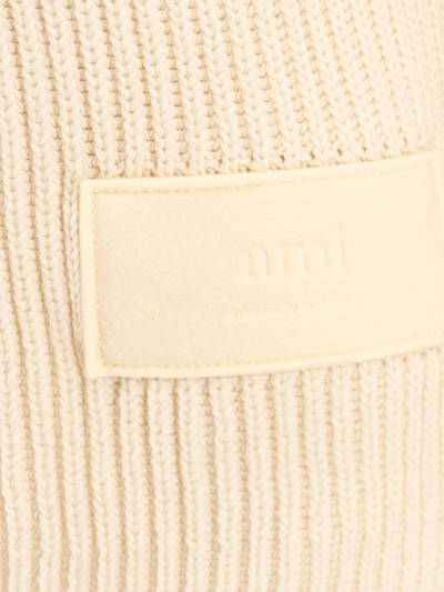 Shop Ami Alexandre Mattiussi Ami Paris Man Sweater Man Beige Knitwear In Cream