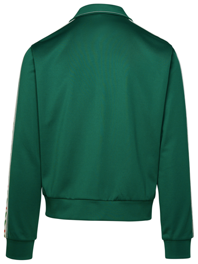 Shop Casablanca 'laurel' Green Cotton Blend Sweatshirt Man