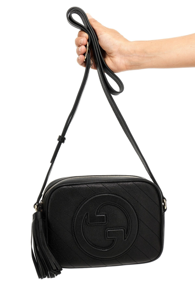 Shop Gucci Women  Blondie Small Crossbody Bag In Black