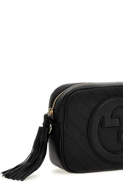 Shop Gucci Women  Blondie Small Crossbody Bag In Black