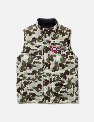 Shop Canada Goose Abc Camo Freestyle Vest In White