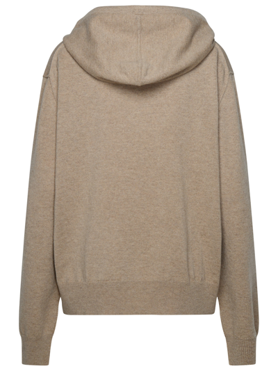 Shop Maison Margiela Woman  Taupe Cashmere Blend Sweater In Cream