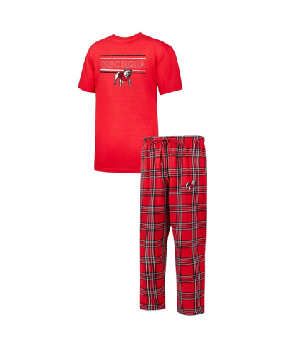 Shop Profile Men's  Red Georgia Bulldogs Big And Tall 2-pack T-shirt And Flannel Pants Set