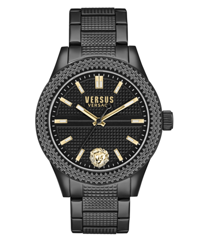 Versus Women's Bayside Three Hand Black Stainless Steel Watch 38mm In Black