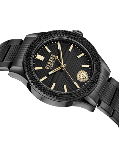 Versus Women's Bayside Three Hand Black Stainless Steel Watch 38mm In Black