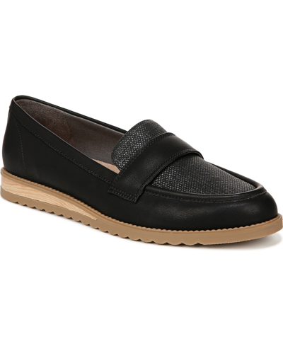 Shop Dr. Scholl's Women's Jetset Band Loafers In Black Faux Leather