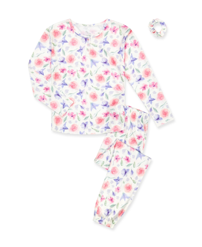 Shop Max & Olivia Girls Pajama Set With Scrunchie, 2 Pc. In Multi