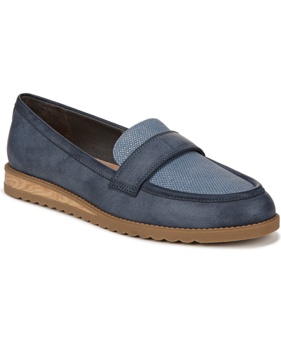 Shop Dr. Scholl's Women's Jetset Band Loafers In Oxide Blue Faux Leather