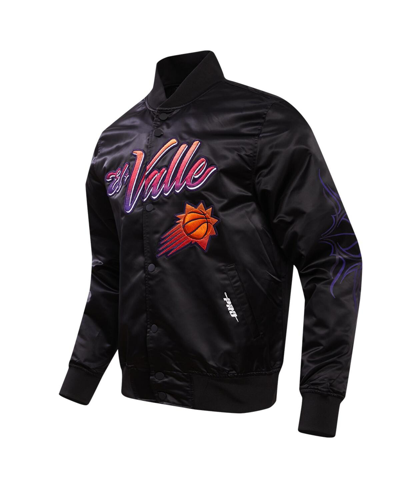 Pro Standard Men's  Black Phoenix Suns 2023/24 City Edition Satin Full-snap Jacket In Black