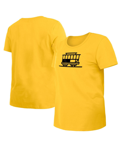 Shop New Era Women's  Gold Golden State Warriors 2023/24 City Edition T-shirt