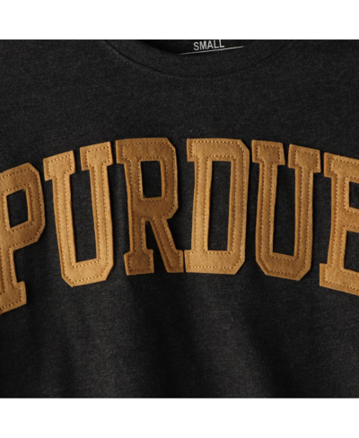 Pressbox Women's  Heathered Black Purdue Boilermakers Two-hit Canyon Long Sleeve T-shirt In Heathered Black