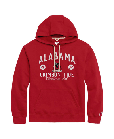 Shop League Collegiate Wear Men's  Crimson Distressed Alabama Crimson Tide Bendy Arch Essential Pullover H