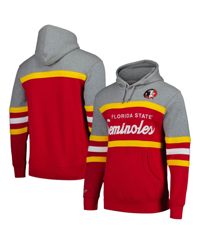 Mitchell & Ness Men's  Garnet Florida State Seminoles Head Coach Pullover Hoodie In Garnet