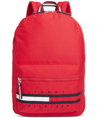 Shop Tommy Hilfiger Men's Gino Logo Backpack In Apple Red