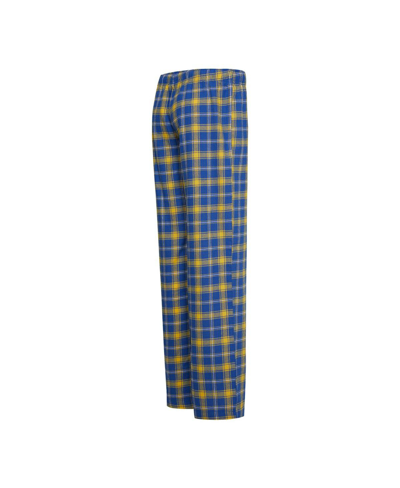Concepts Sport Women's  Royal, Gold Los Angeles Rams Arctic T-shirt And Flannel Pants Sleep Set In Royal,gold
