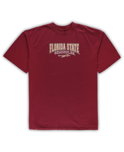 Profile Men's  Garnet, Gold Florida State Seminoles Big And Tall 2-pack T-shirt And Flannel Pants Set In Garnet,gold