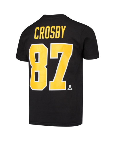 Outerstuff Big Boys Sidney Crosby Black Pittsburgh Penguins Player Name And Number T-shirt In Black