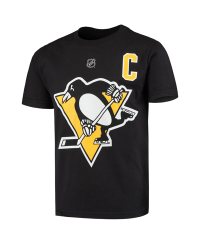 Outerstuff Big Boys Sidney Crosby Black Pittsburgh Penguins Player Name And Number T-shirt In Black