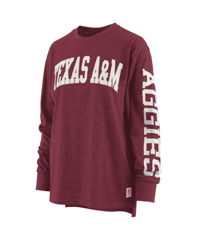 Pressbox Women's  Maroon Texas A&m Aggies Two-hit Canyon Long Sleeve T-shirt In Maroon