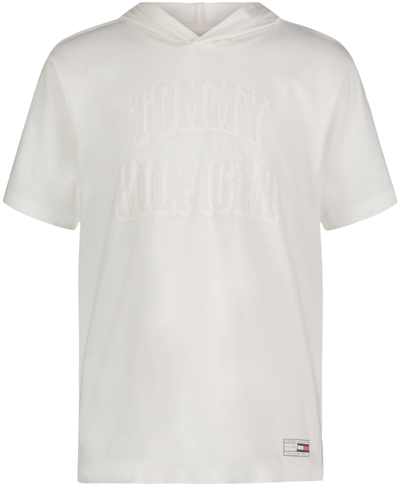 Shop Tommy Hilfiger Big Boys Be Bold Hooded T-shirt In Fresh White