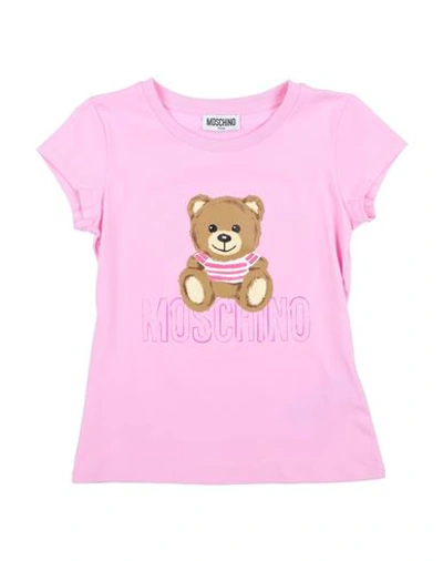 Shop Moschino Kid Toddler Girl T-shirt Pink Size 6 Cotton, Elastane