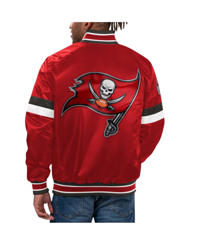 Starter Red Tampa Bay Buccaneers Home Game Satin Full-snap Varsity Jacket In Red