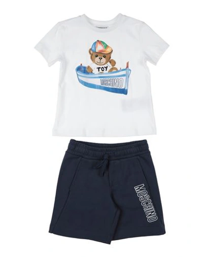 Shop Moschino Kid Toddler Boy Co-ord White Size 6 Cotton