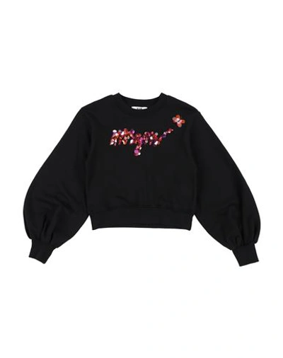 Shop Msgm Toddler Girl Sweatshirt Black Size 6 Cotton