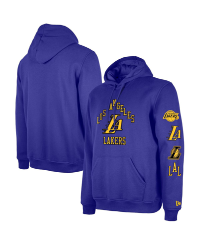 Shop New Era Men's  Purple Los Angeles Lakers 2023/24 City Edition Big And Tall Pullover Hoodie
