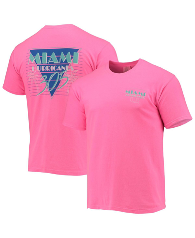 Shop Image One Men's Pink Miami Hurricanes Miami Vice 305  T-shirt