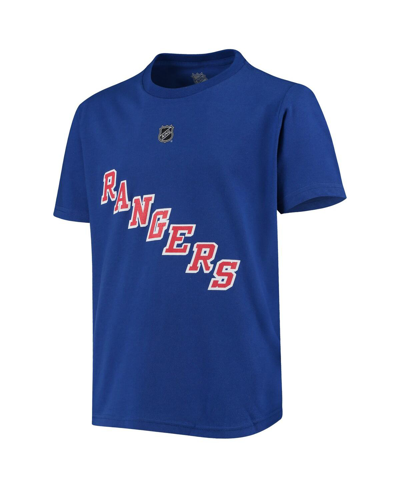 Outerstuff Big Boys Mika Zibanejad Blue New York Rangers Player Name And Number T-shirt In Blue