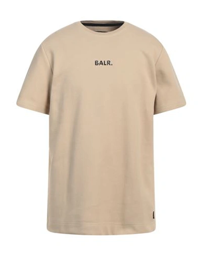 Shop Balr. Man T-shirt Beige Size S Cotton, Polyester