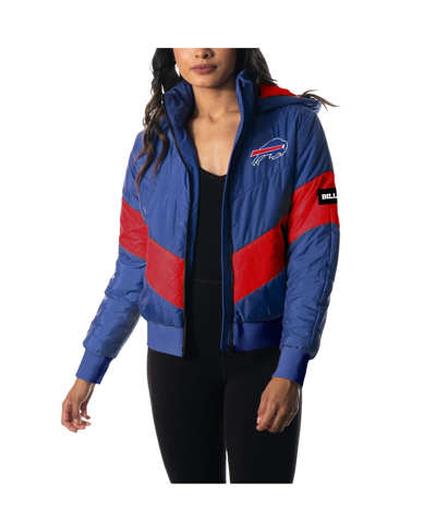 Shop The Wild Collective Women's  Royal Buffalo Bills Puffer Full-zip Hoodie Jacket