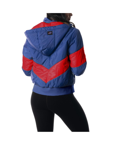 Shop The Wild Collective Women's  Royal Buffalo Bills Puffer Full-zip Hoodie Jacket