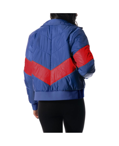 Shop The Wild Collective Women's  Royal Buffalo Bills Puffer Full-zip Hoodie Jacket