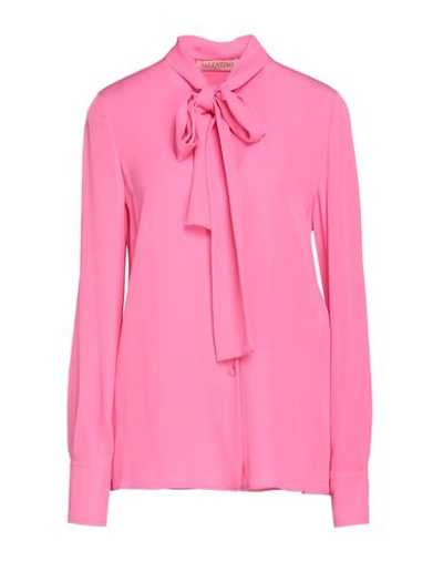 Shop Valentino Garavani Woman Shirt Pink Size 6 Silk