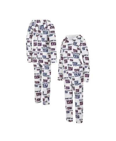 Concepts Sport Women's  Cream New York Giants Docket Hoodie Full-zip Union Suit In Cream